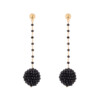 Crystal Balls, Handmade Golden Earrings