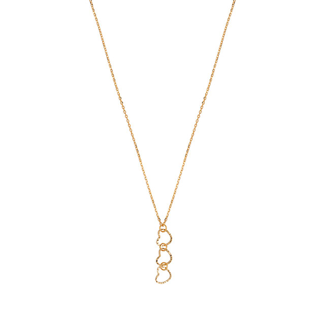 Hearts Vertical Gouden Ketting