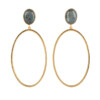 Oval Stones Big Gouden Oorbellen