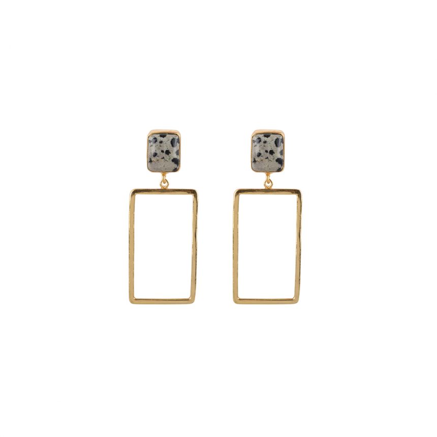 Square Stones Small Oorbellen