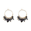 Bunch Pearls Black (Oil), Handgemaakte Gouden Oorbellen