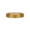 Lucky Mantra armband set van drie smalle gouden armbanden met bladgoud – betekenisvol spiritueel sieraad