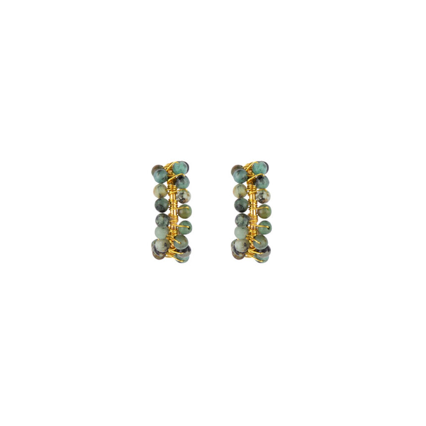 Hoops Crystal Stones Oorbellen Turquoise - Afbeelding 3