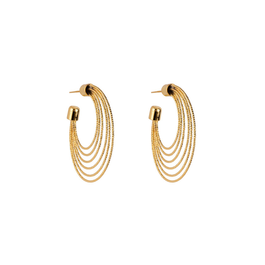 Sparkle Moon, Handmade Golden Earrings