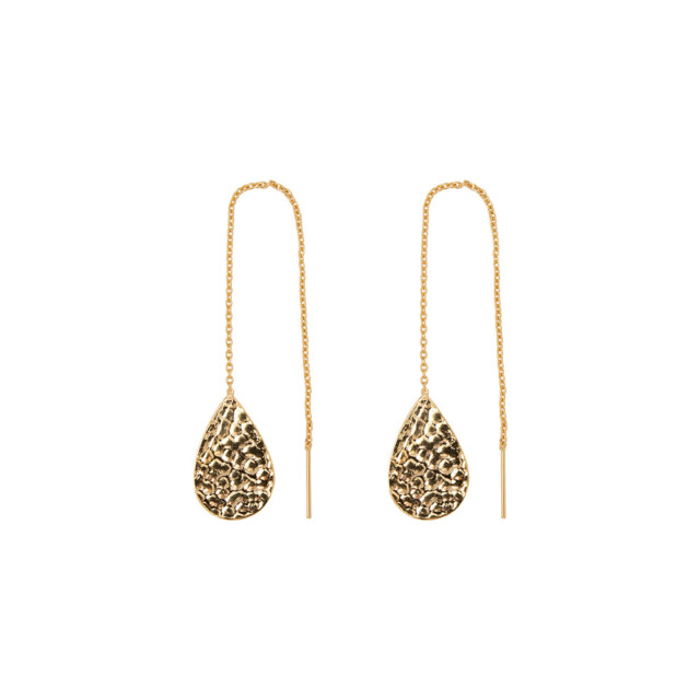 Solid Drop, Handmade Golden Threader Earrings