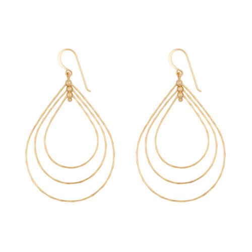 Spiral Thin Handgemaakte Gouden Oorbellen