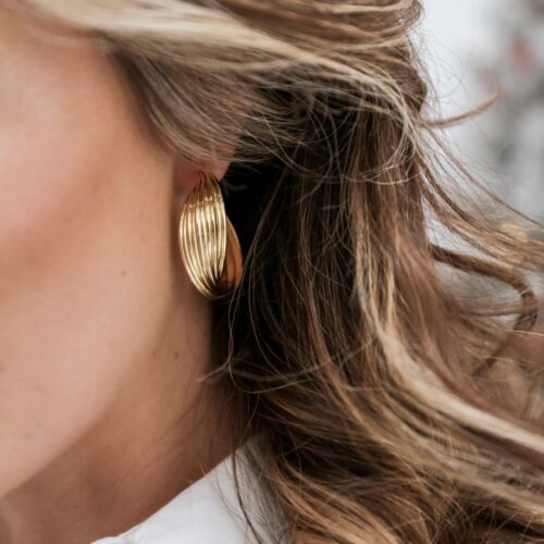 Vintage Twist, Handmade Golden Earrings