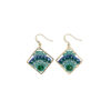 Oorbellen met turquoise blauwe kralen